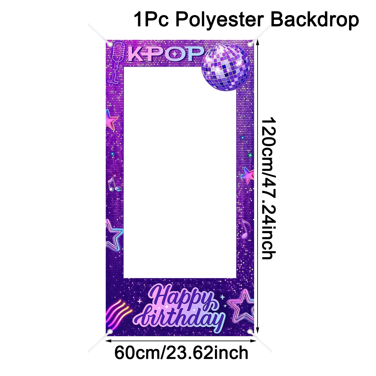 1pc Purple K-POP Photo Frame B - Photo Booth Frame ulasan dan harga