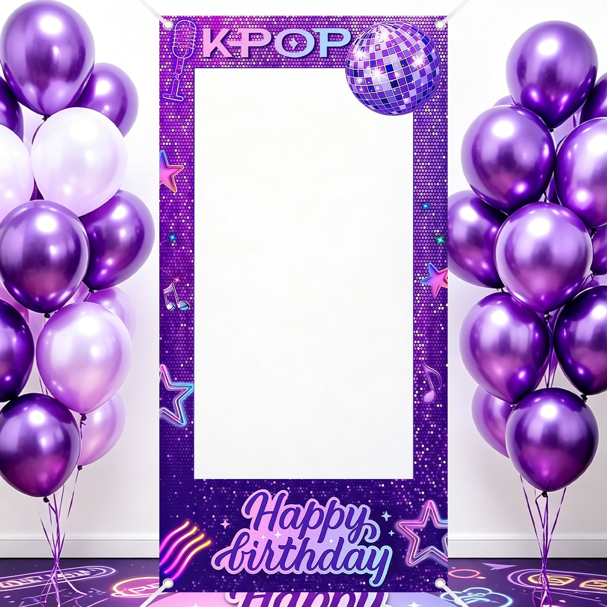 1pc Purple K-POP Photo Frame B - Photo Booth Frame ulasan dan harga