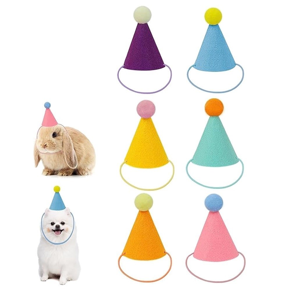 6/12pcs Cute Mini Pet Party Ha - Party Hat Cone ulasan dan harga