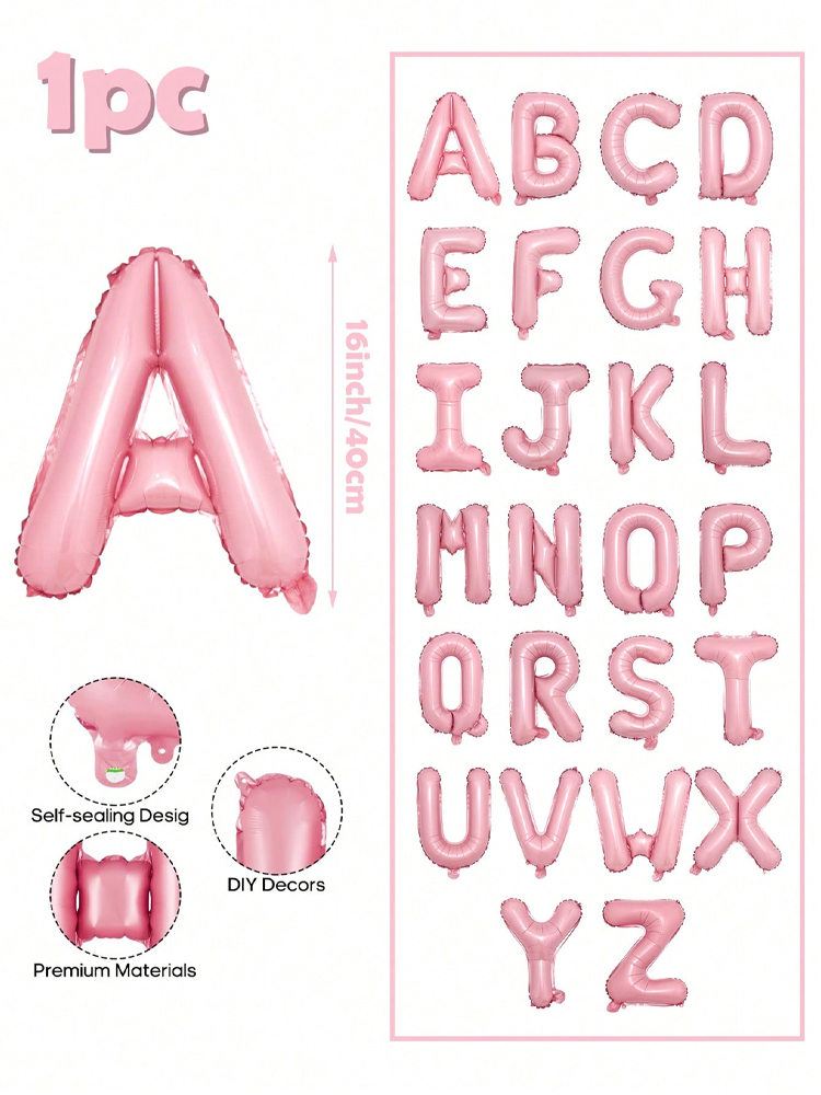 16 inch pink letter decoration - Event Z ulasan dan harga