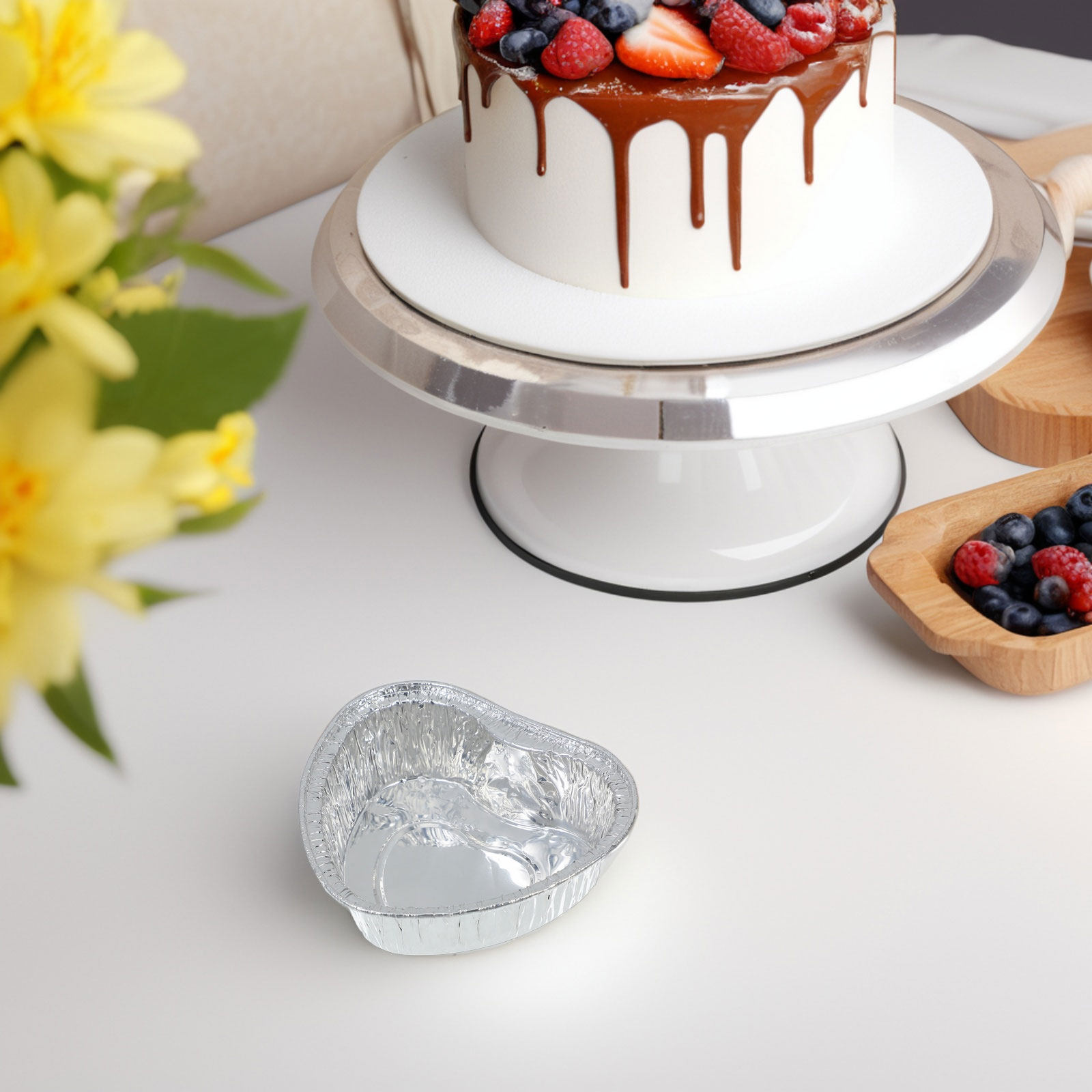 50Pcs Aluminum Foil Tart Molds - Plastic Cup 50Pcs ulasan dan harga