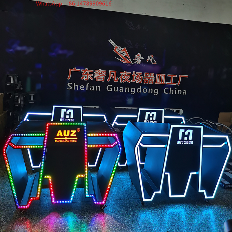 Custom Metal LED DJ Booth Tabl - Event Suppliers ulasan dan harga