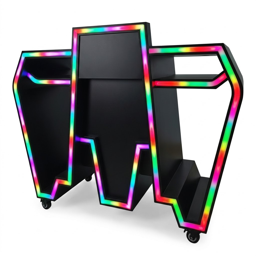 Custom Metal LED DJ Booth Tabl - Event Suppliers ulasan dan harga