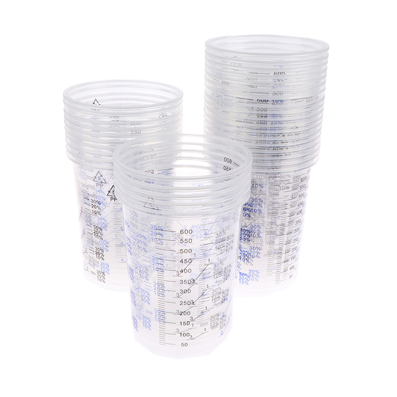50PCS 600ml Calibrated Plastic - Plastic Cup 50Pcs ulasan dan harga