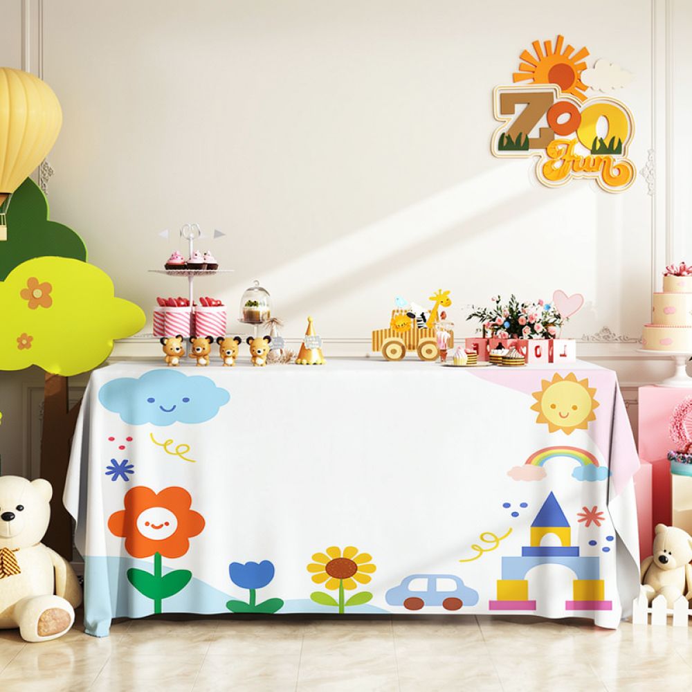 Birthday Party Tablecloth Wate - Dessert Table Backdrop ulasan dan harga