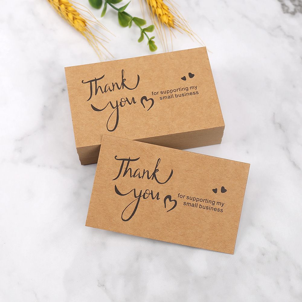 50pcs Thank You Cards Kraft Pa - Party Event Supply Store ulasan dan harga