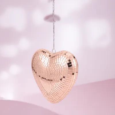 Hanging Heart Disco Ball Decor - Event Party Shop ulasan dan harga