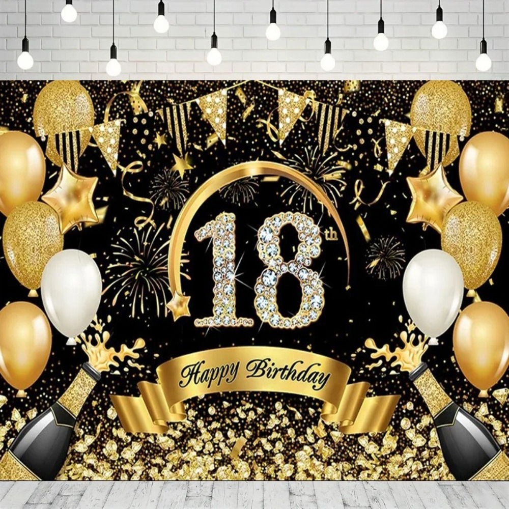 Black Gold Balloon Star Paper  - Party Banner Gold ulasan dan harga