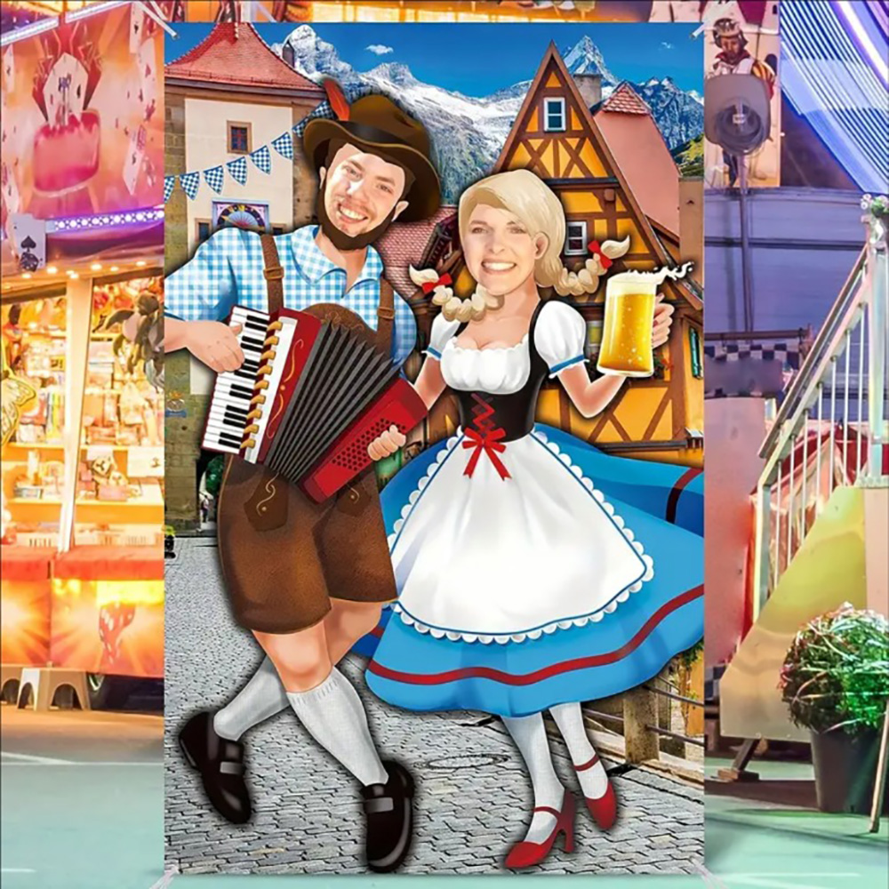 1pc 1.8x0.9m Vinyl Oktoberfest - Photo Booth Frame ulasan dan harga