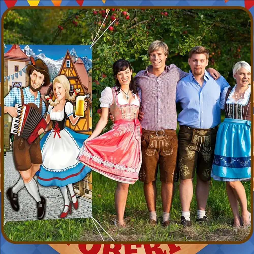 1pc 1.8x0.9m Vinyl Oktoberfest - Photo Booth Frame ulasan dan harga