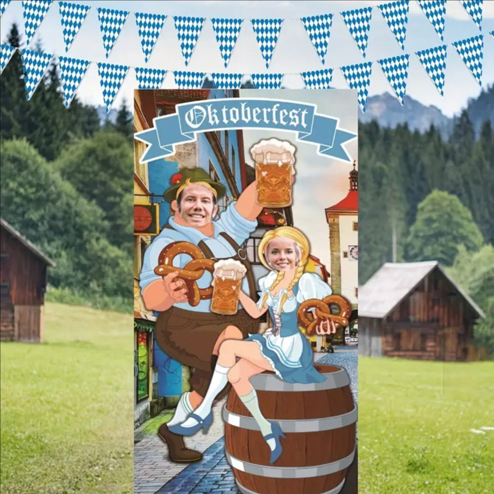 1pc 1.8x0.9m Vinyl Oktoberfest - Photo Booth Frame ulasan dan harga