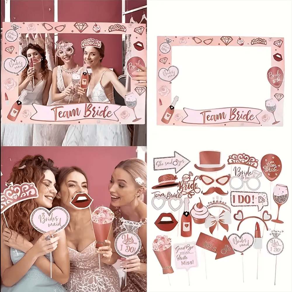 Bachelorette Party Rose Gold P - Photo Booth Frame ulasan dan harga