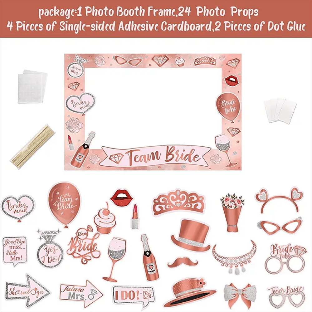 Bachelorette Party Rose Gold P - Photo Booth Frame ulasan dan harga