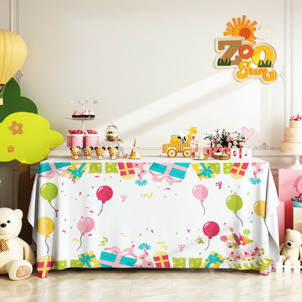 Festive Tablecloth Birthday Pa - Dessert Table Backdrop ulasan dan harga